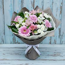 Букет цветов из:  Герберы, Альстромерии и Хризантемы в Верещагино
