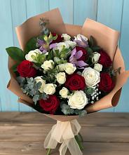 Букет цветов из:  Розы и Альстромерии #REPLACE_PRED# Верещагино