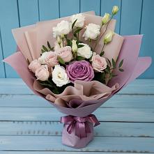 Букет цветов из:  Розы и Лизиантусы в Верещагино