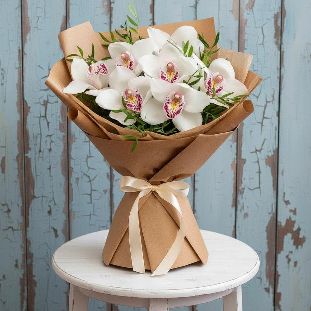 Букет цветов из: Орхидеи и Розы в Верещагино
