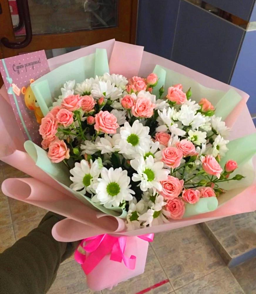 Букет цветов из: Розы и Хризантемы в Верещагино