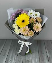 Букет цветов из:  Розы, Герберы и Хризантемы #REPLACE_PRED# Верещагино
