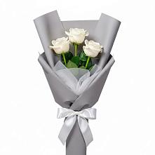 Букет 3 белые розы #REPLACE_PRED# Верещагино