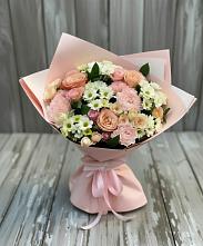 Букет цветов из:  Гвоздики, Розы и Хризантемы в Верещагино