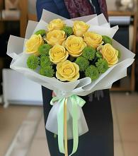 Букет цветов из:  Хризантемы и Розы в Верещагино