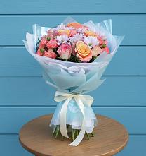 Букет цветов из:  Хризантемы и Розы в Верещагино