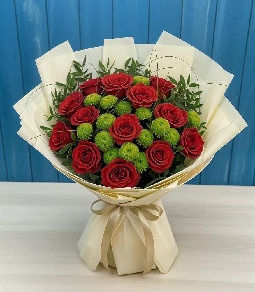 Букет цветов из: Розы и Хризантемы в Верещагино