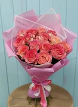 Букет 15 Розовых роз Равель в Верещагино